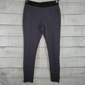 Fabletics Womens Gray Noelle Pintuck Zipper Cuffs Pockets Leggings Pants Size XS